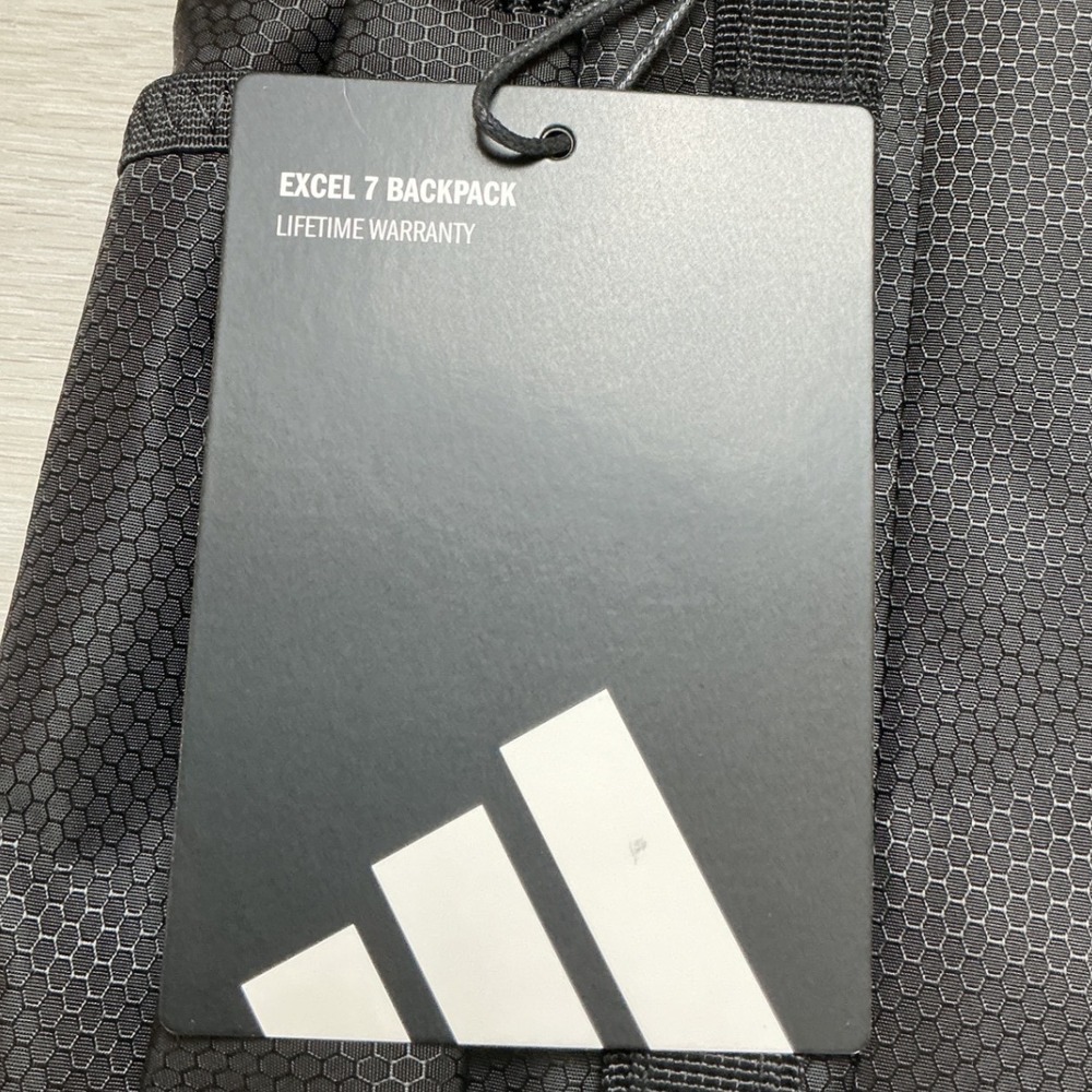 Adidas Excel 7 Backpack Black OSFA New With Tags - Picture 6 of 6